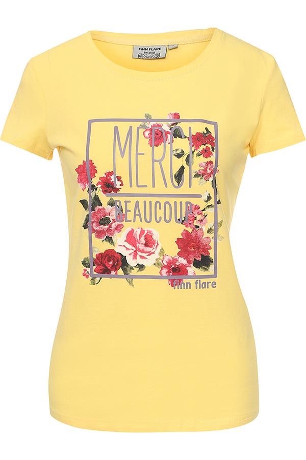 

Футболка женская, Светло-желтый, Футболка женская