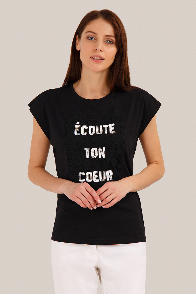 

Футболка женская, Черный, Футболка женская