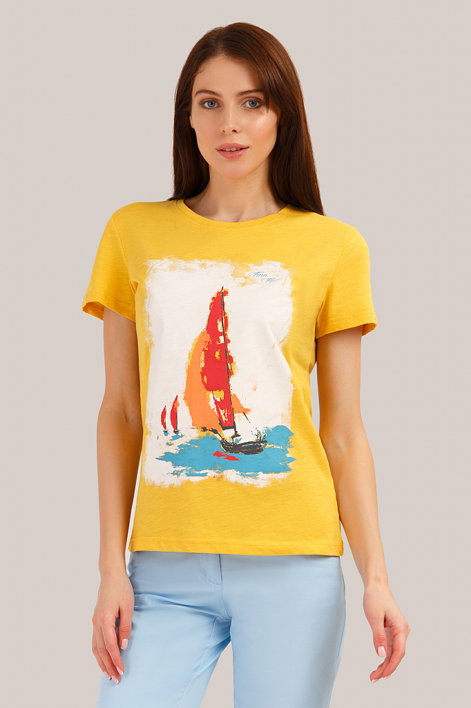 

Футболка женская, Желтый, Футболка женская