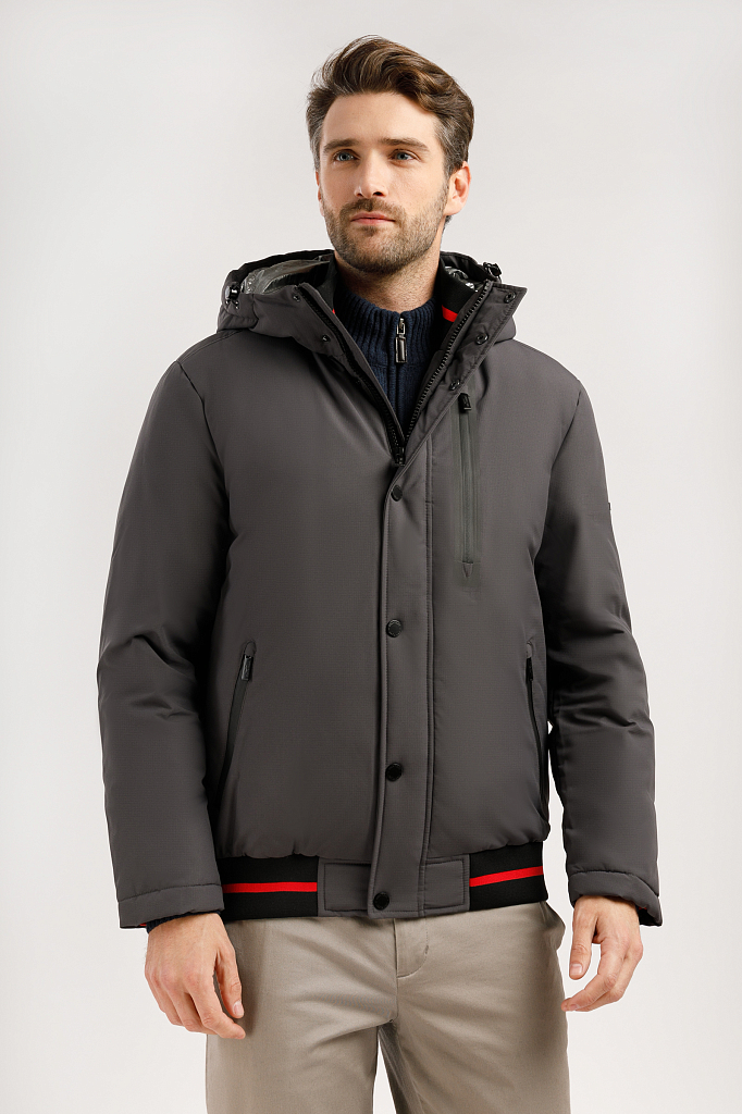 Куртка мужская Finn-Flare темно-серый W19-42009 